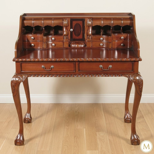 Walnut Chippendale Escritoire Secretary Desk
