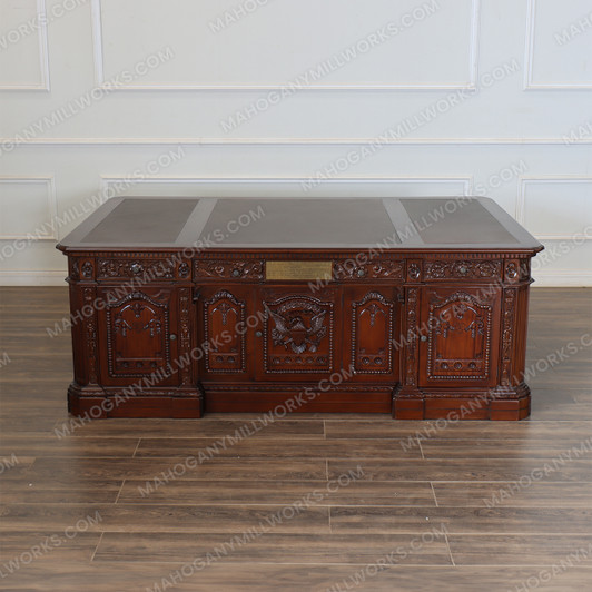 7ft Solid Mahogany President's Oval Office Resolute Desk