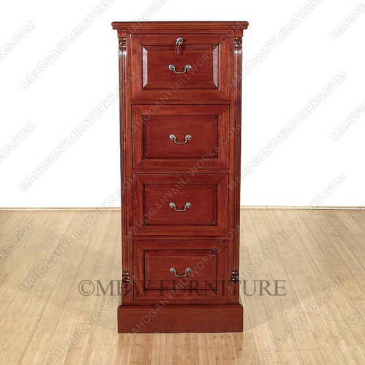 Cherry 4 Drawer File Vertical Filing Cabinet