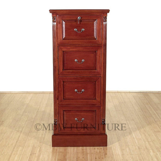 Cherry 4 Drawer File Vertical Filing Cabinet