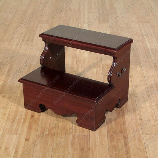Tea Brown Victorian 2-Step Bed Step Stool