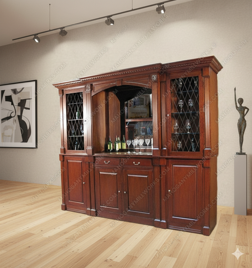 10ft Jumeira Light Distress  Wine Bar Cabinet