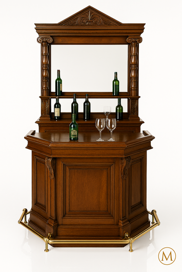 4.5ft Mahogany Roman Home Bar