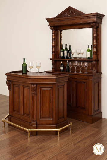 4.5ft Mahogany Roman Home Bar