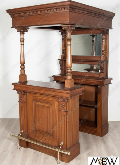 Small Distressed Canopy Home Pub Bar