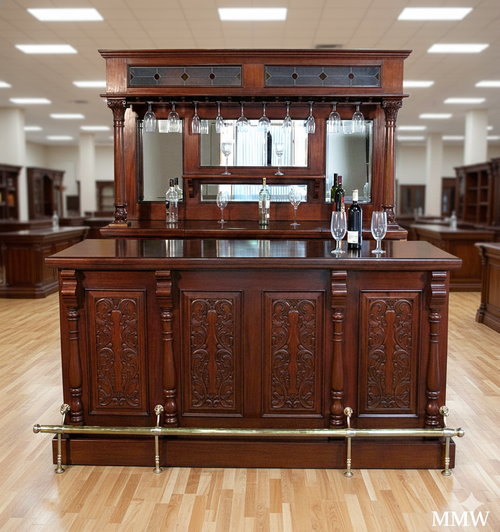 The Aristocrat 7ft Mahogany Victorian Home Pub Bar Set