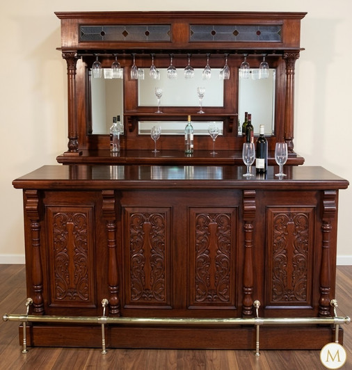7ft Mahogany Victorian Home Pub Bar