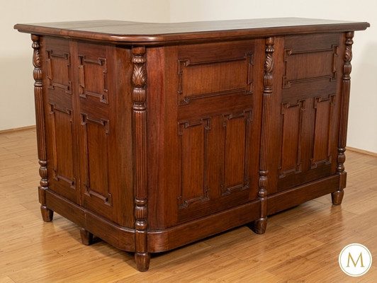 6ft Solid Mahogany Corner Home Pub Liquor Wine Bar