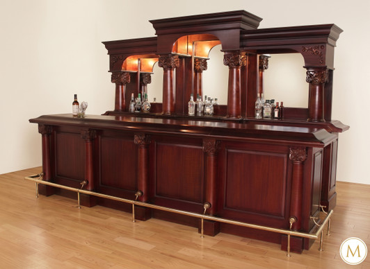 12ft Traditional Mahogany English Pub Bar
