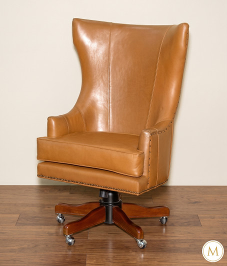 Genuine Leather Upholstered Executive Office Swivel Chair