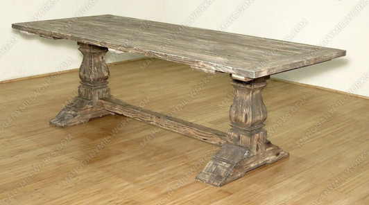 8ft Solid Wood Trestle Pub Table