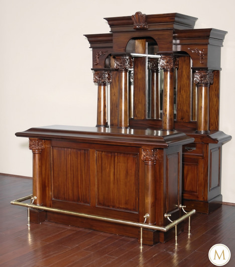 6ft Mahogany English Home Pub Bar