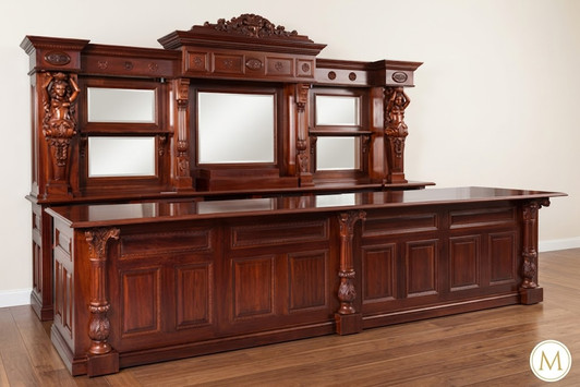 11ft Solid Mahogany Saloon Bar