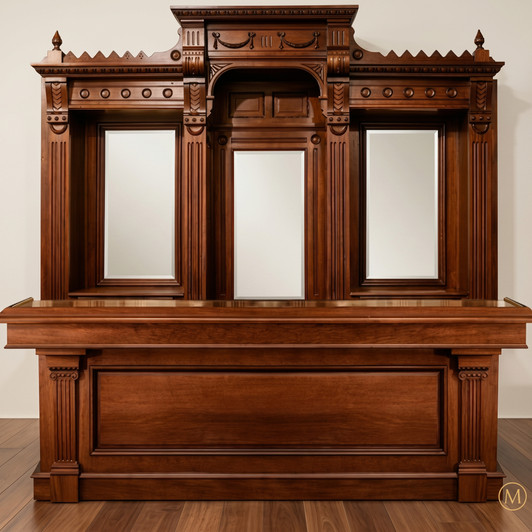 8ft Gothic Revival Corinthian Pub Bar