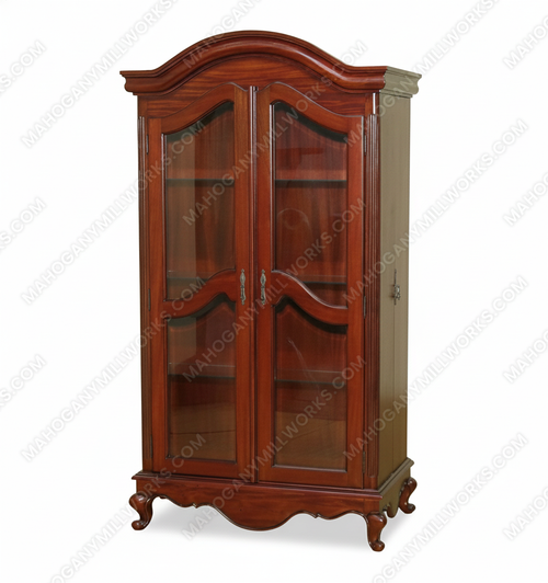Cherry 2 Door Cabinet w/ Hidden Gun Rack
