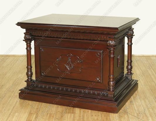 Dark Mahogany Mason Large Church Temple Worship Altar