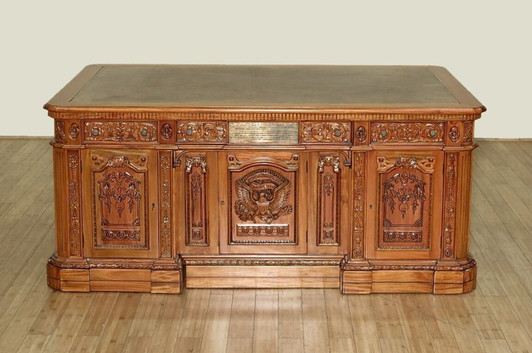 6ft Light Mahogany Resolute Oval Office Desk