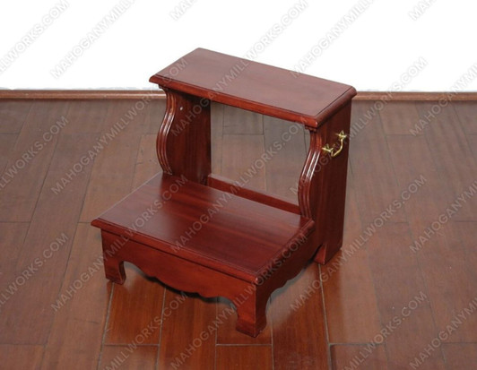Cherry 2-Step Bedside Office Library Bed Step Stool