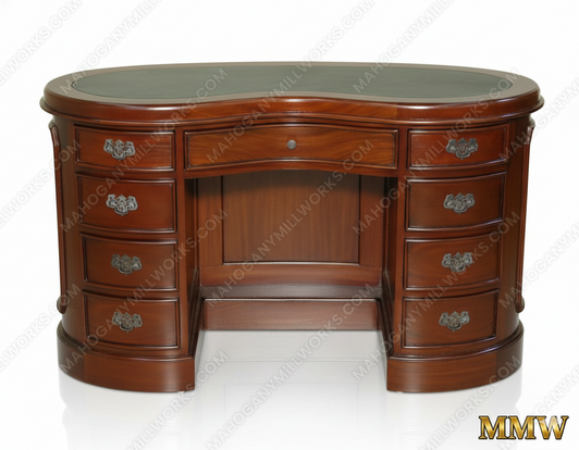 Mahogany Kidney Shape Desk