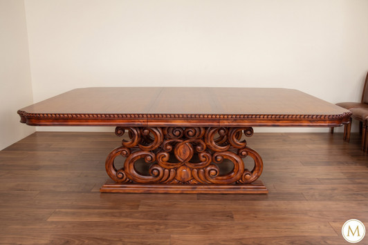 10ft Mahogany Jacobean Dining Table