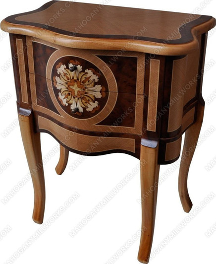 Traditional Oak with Redwood Small Side Table