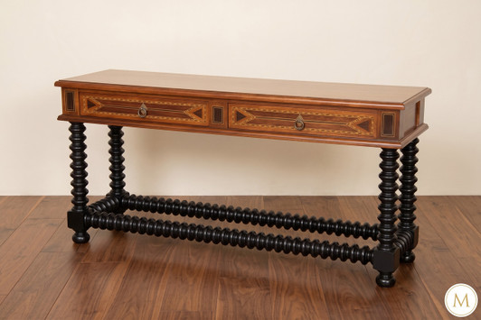 Egyptian Traditional Mappa Burl Console Table