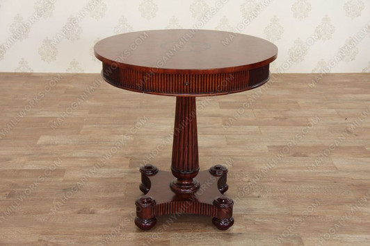 Da Vinci Traditional Mappa Burl with Flower Marquetry Round Table