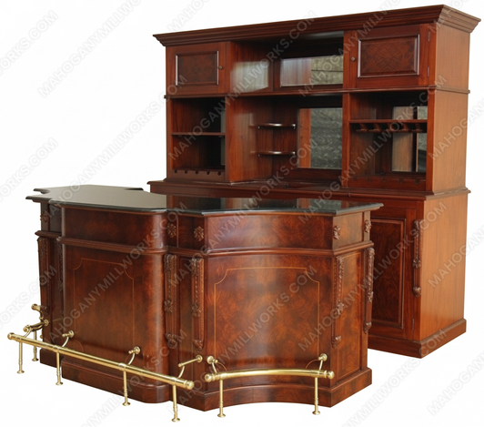 Fairhaven Traditional Mappa Burl with Flower Marquetry Bar