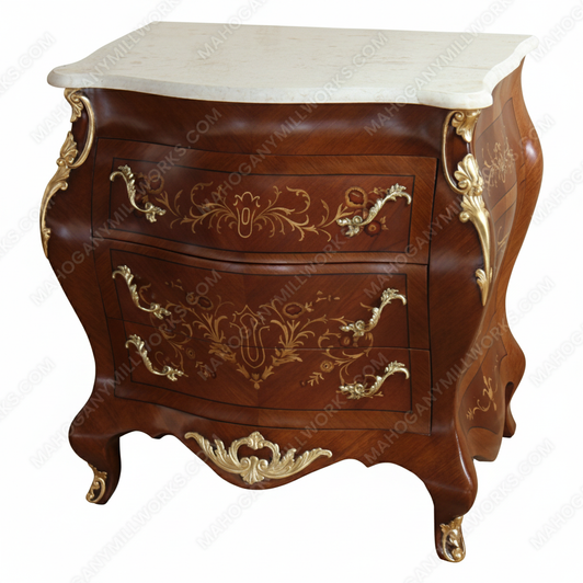 3 Drawer Inlay Bombay Chest