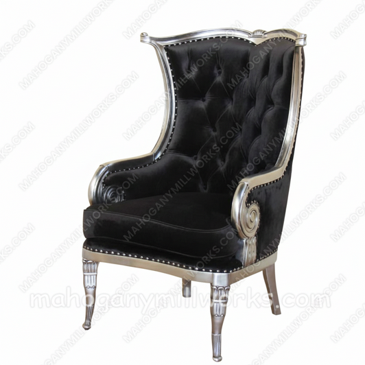 Black Velvet Lounge  Chair