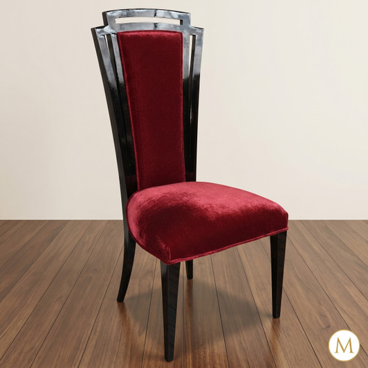 Savannah Red Velvet Dining Side Chair