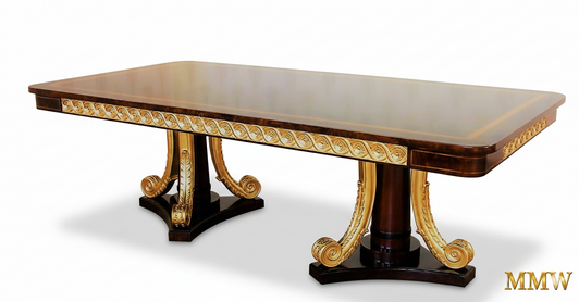 French Empire Pedestal Dining Table