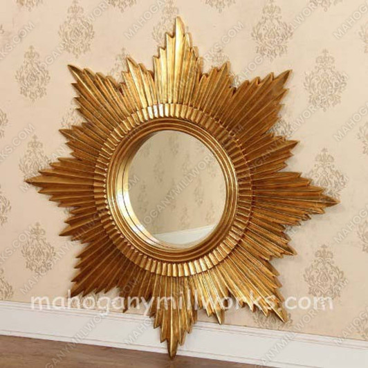 Gold Sun Flower Mirror