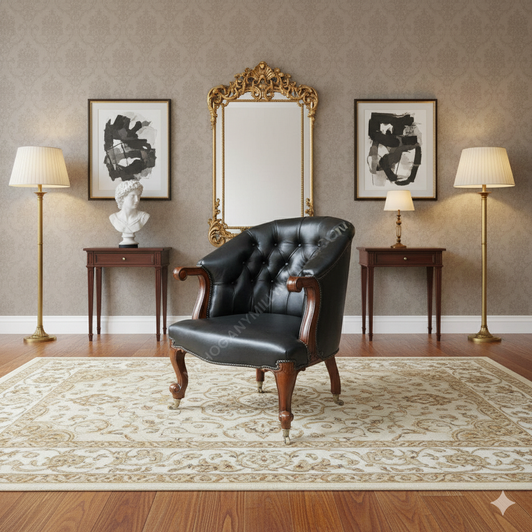 Genuine Leather Oval Office Executive Office Conference Chair