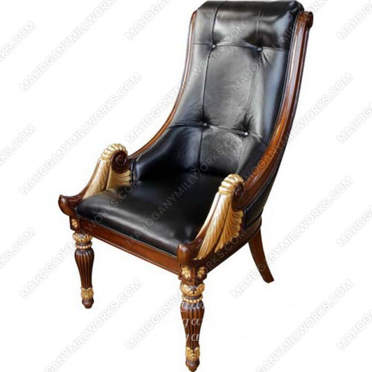 Wing Chair with Leather
