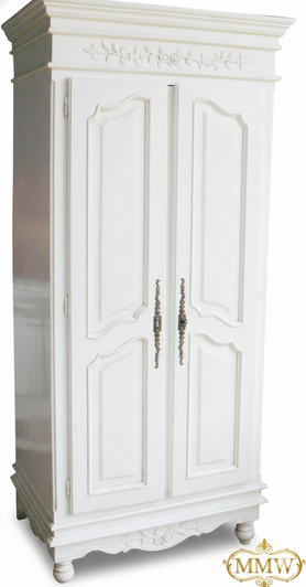 Painted White Helena  2-Door Wardrobe