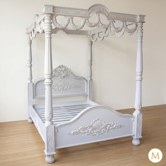 White Florence Canopy Bed
