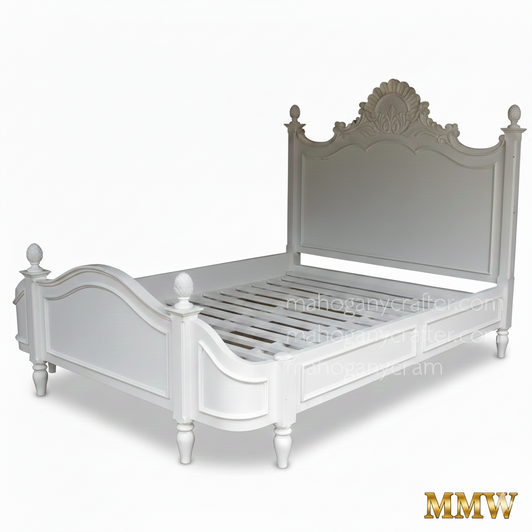 White Louis XVI Panel Bed