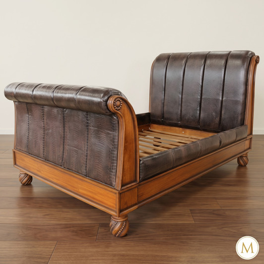 Genuine Croc Style Leather Salisbury Bed
