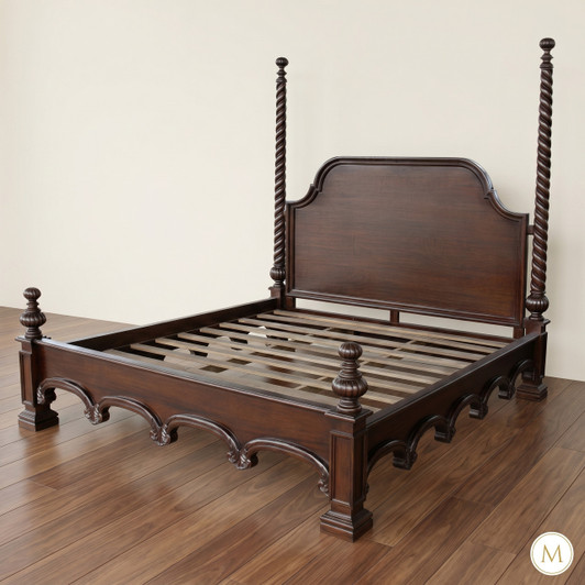 Mahogany Carved Vittorio Bed