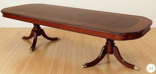 Custom Mappa Burl Inlay Dining or Conference Table