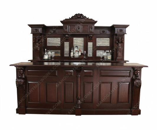 9ft Dark Victorian Saloon Pub Bar