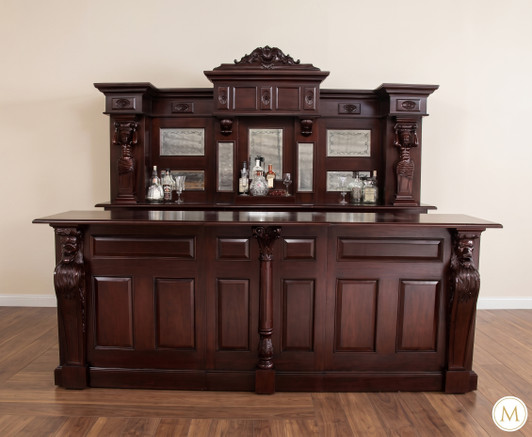 9ft Dark Victorian Saloon Pub Bar