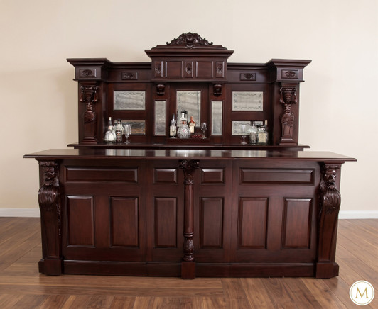 9ft Dark Victorian Saloon Pub Bar