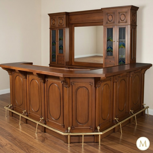11ft Mahogany Nelson Corner Pub Bar