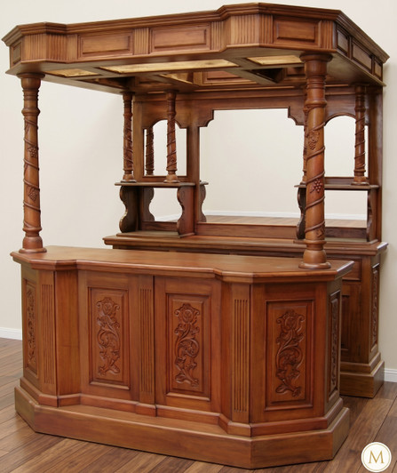 6.5ft Mahogany Home Canopy Pub Bar