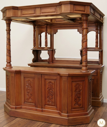 6.5ft Mahogany Home Canopy Pub Bar