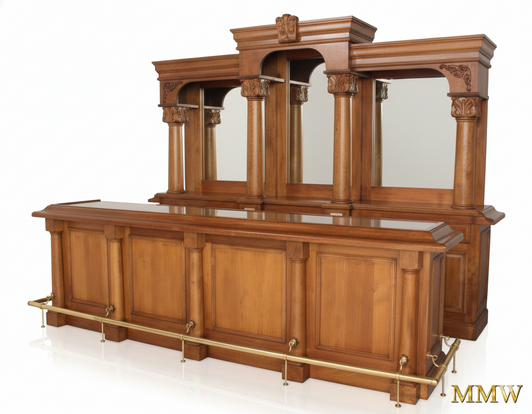 12ft Classic English Mahogany Pub Bar