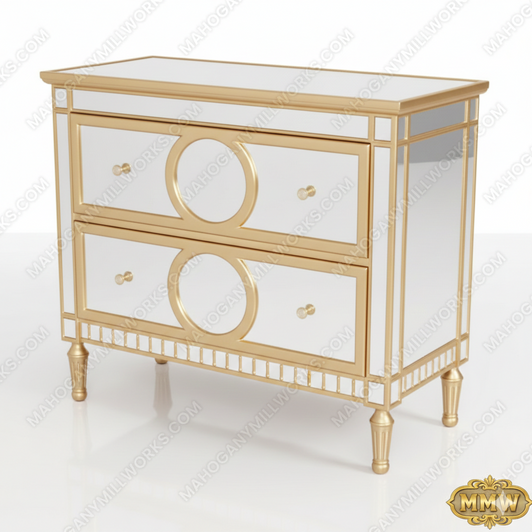 Mirrored 2 Drawer Chest
