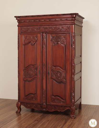 Louis XV Mahogany/Light Cherry Armoire